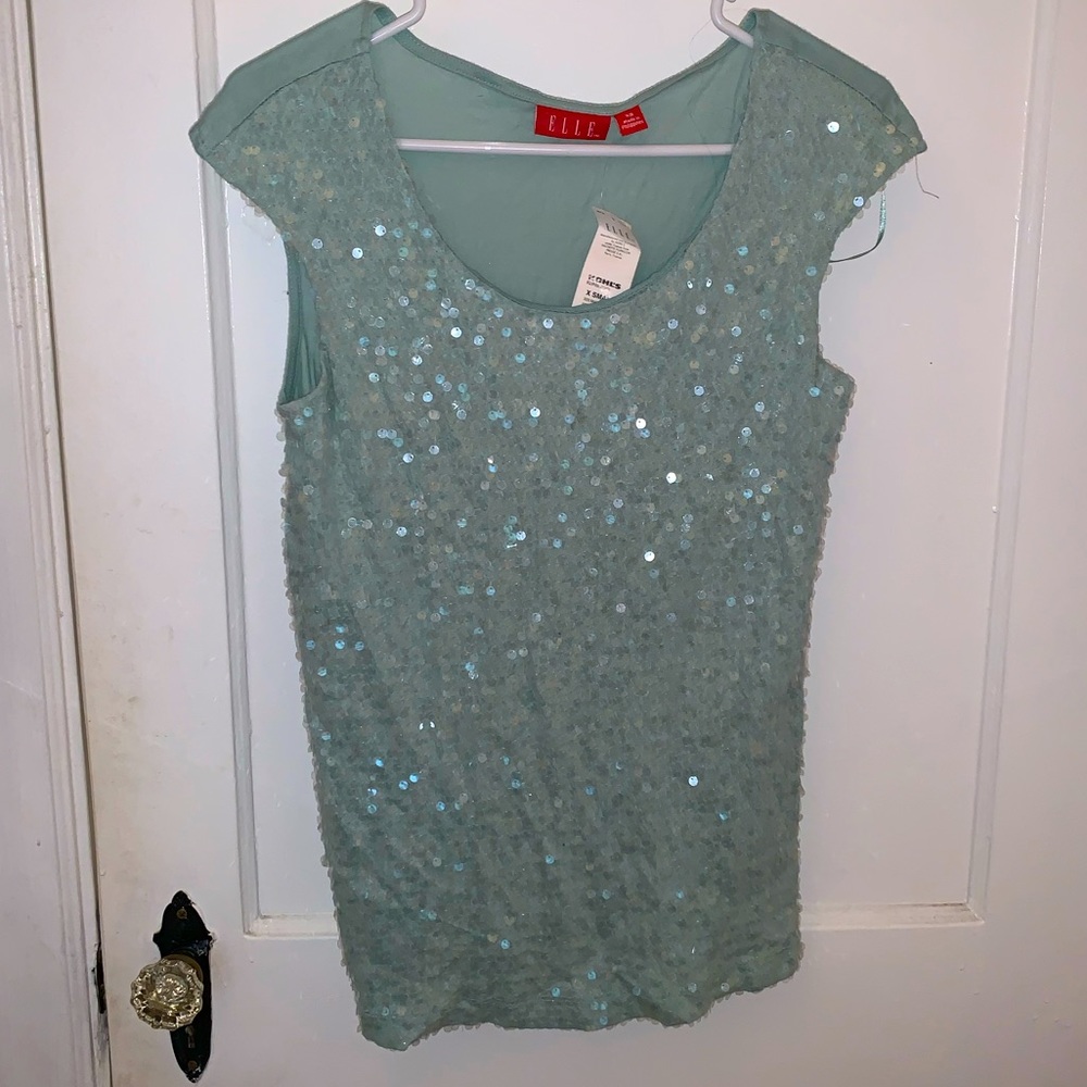 Elle Sleeveless Sequin Top. Size XS